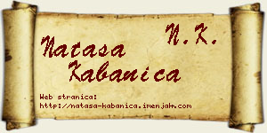 Nataša Kabanica vizit kartica
